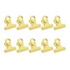 20pcs Electroplated Binder 20Mm Golden Strong Spring Paper Clamp for Office Home Use Hinge Clips Copper Clip