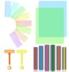 20 Pcs Guided Reading Strips Set Dyslexia Tools for Kids with 4 Sizes Reading Tracker Children's Reading Guide Strips Teacher Educational Classroom Supplies (Colour Sets)