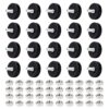 20PCS Neodymium Magnets Rubber Anti Scratch Magnet Mount Plate with M4 Male Thread Stud 22 mm 3.5kg/7.7lbs Rubber Coated Magnets Round Neodymium Magnetic Base for Lighting Camera Tool Equipment