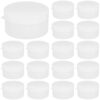 20 Pcs Plastic Bead Storage Containers, Round Organizers with White Snap Lids, Beads Organizer Boxes, Portable Multi Purpose Design, 2.7 x 1.5 in