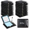 20 Pcs Sticky Note Holders with Pens - PU Leather Memo Holder for Appreciat