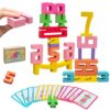 20Pcs Wooden Number Building Blocks,Montessori Number Blocks Math Learning Digital Building Blocks Digital Educational Counting Learning Toys for Parent-Child Interaction Skills Valentines Day Gifts