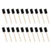 20Pcs Wood Handle Sponge Paint Brush for Craft Project, Wood Handle Foam Paint Brushes for Painting, Staining, Varnishes Foam Brushes Assorted Sizes Round Craft