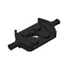 20 Piece Plate,2x2 with Wheels Holder Wide and Hole, Black, Compatible with Lego Parts 6157