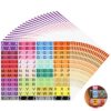 20 Sheets Alphabet Book Spine Labels File Folder Labels File Labels Alphabet Letters Teacher Supplies Stickers for Classroom Book Organization(Mixed Colors)
