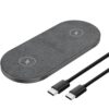 20W Dual Wireless Charging Pad Fast Wireless Charger for iPhone 17 Pro max/17 Air/16/15/14/13/12/11/XS/XR/8 Plus,Airpod,Samsung Galaxy S26/S25/S24/S23/S22/S21,Note20/10,Galaxy Buds