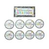 21-Pcs Composition Notebook Theme Classroom Decor – Schoolgirl Style Polka Dot Bulletin Board & Wall Sticker Set for Teacher Decorations, Affirmation Station, and Back to School (PET, Self-Adhesive)