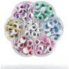 210 Pcs Googly Eyes with Eyelashes Self Adhesive Wiggle Eyes Craft Eyes Plastic Eyes Embellishment for DIY Scrapbooking Handmade Art Projects Decoration Supplies, Colorful Eyelashes