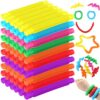 210 Pcs Pop Tube Sensory Toys Fidget Toys Classroom Prizes Gifts Multicolor Sensory Tubes for DIY Party Favors Halloween Basket Stuffer for Teens Adults School Birthday Party Favors