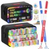 216 Pack Acrylic Gel Pens for Coloring with 50% More Ink & 1mm Bold Tip