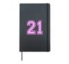 21 Number Twenty-One Sports Varsity College Girl Matching Hardcover Journal, Black
