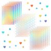 2250Pcs Mini Star Heart Holographic Stickers, 15 Sheets Glitter Foil Shiny Small Stickers, Self-Adhesive Tiny Star & Heart Sticker for Planner, Behavior Chart, Reward, Home Decoration