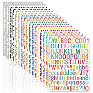 2268 Alphabet Stickers 18 Sheets Alphabet Stickers Vinyl Self-Adhesive Number Alphabet Vinyl Stickers, Mailbox Numbers Labels DIY Crafts Art Making, Decals for Sign,Notebook, Classroom Decor