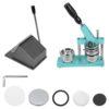 2.28x2.28in Round DIY Pin Badge Press Machine with Paper Cutter +100pcs