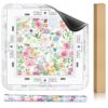 22 x 22 Inches Mini Mahjong Mat with Floral Design Wrinkle-Free Packaging, Non-Slip Noise Reduction, Gaming Mat for Poker, Card, Dominoes, Board & Tile Games Mahjong Gift