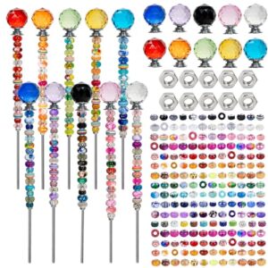 230 Pcs DIY Beaded Garden Stakes Kit with Crystal Stoppers