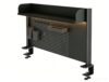 23.6 Inch Clip-on Desktop Organizer Bookshelf with Pegboard, Desk Shelf Organizer, Multipurpose Computer Desk Desktop Bookshelf, Desk Extender Pegboard Clamp, Desktop Display (Black)