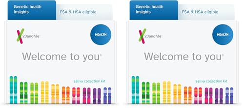 23andMe Health-only Service - DNA Test with Personal Genetic Reports - Health Predispositions, Carrier Status & Wellness Reports (Before You Buy See Important Test Info Below) (Pack of 2)