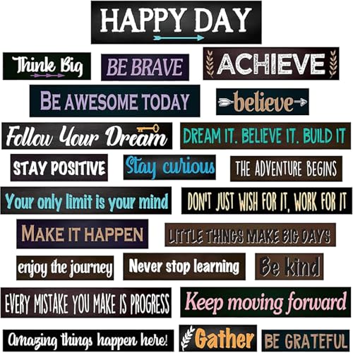 23 Pieces Inspirational Bulletin Board Decorations Motivational Banners for Classroom Laminated Quote Positive Affirmation Motivational Banners with Welcome Sign for Wall Teachers Students(Farmhouse)