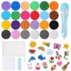 24004Pcs Fuse Beads Iron Kit, Includes 24 Colors 5mm Complete Iron Beads,Perler Bead Pen, Ironing Paper, Square Pegboard for DIY Art & Craft Gift for Home & Holidays Christmas Birthday