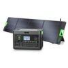2400W Home Emergency Power Station with 200W Foldable Solar Panel Blackout Backup Generator