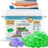 240 Pack Laundry Detergent Pods- 5-in-1 Stain Remover Laundry Soap Pods- Ultra Concentrated,Dissolvable Detergent Pods Bulk for Washing Machines,Linen Scent
