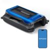 24/7 Solar Powered Pool Skimmer Robot with APP Support, Automatic Electric Floating Surface Cleaner for Above Ground & Inground Pools, Auto Robotic Pool Skimmer Bluetooth Control（Blue）