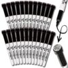 (24) KleenSlate Black Low Odor Dry Eraser Markers with Eraser, Bullet point