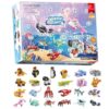 24 Pack Christmas Advent Calendar 2023 with Sea Animal Building Block Toys, Holiday Countdown for Kids Boys Girls