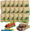 24 Pack Crayons 24 Count Crayons Bulk Individual Packs for Arts and Crafts