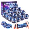 24 Pack Galaxy Slime Ball – Party Favors for Kids, Stretchy, Non-Sticky, Mess-Free and Soothing, Ideal Giving, Classroom Prizes, Party Toys for Girls and Boys