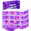 24 Pack Galaxy Star Slime,Party Favor for Kids Girls & Boys,Non Sticky, Stress & Anxiety Relief, Super Soft Sludge Toy