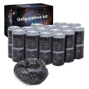 24 Pack Galaxy Star Slime,Party Favor for Kids Girls & Boys,Non Sticky, Stress & Anxiety Relief, Wet, Super Soft Sludge Toy,Birthday Gifts for Kids Girl and Boys, Easter Egg Filling Stuffers
