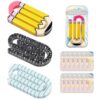 24 Pack Jumbo Acrylic Paper Clips, 4" X 2" 12Pcs Teacher Paper Clips with 12Pcs Gift Bags Personalized Paperclips Bookmark for Home Office Back to School Supplies (Pencil,Notebook,Eraser)