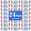24 Pack Mini Acrylic Paint Set, 12 Colors Acrylic Paint Strips with 48 Brushes, Washable Paint for Kids & Adults Craft, 336 PCS Painting kit for Easter Eggs, Birthday, Party Favor, Classroom Art Gifts