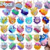 24 Pack Pop Fidget Toys Bulk 3D Stress Ball Toy, Party Favors for Birthday, Sensory Toys Bulk Squeeze Toys, Stress Relief, Easter Basket Stuffers, Classroom Prizes Stocking Stuffers for Adults Toddler