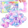 24 Pack Unicorn Galaxy Slime Balls, Unicorn Party Favors for Boys and Girls, Wet, Non-Sticky, Mess-Free, Stress Relief, Super Soft Slime Toy for Kids, Birthday Gift, Goodie Bag Stuffers
