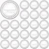 24 Pcs 360-degree Protractors, Clear Protractor Bulk Set with Round Plastic Material, Easy Read Markings, for Math, Geometry, and Design Projects, 3.9 in Portable Tools for Classroom Use