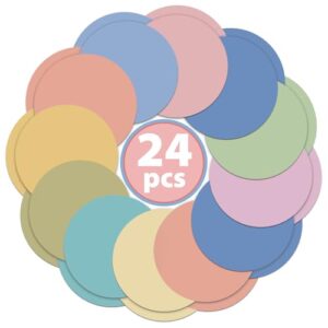 24Pcs Colorful Line Up Stickers Dry Erase Dots Classroom Decoration Removable Floor Positioning Spot Stickers Markers for Elementary Kindergarten Preschool Tables Wall Floor Decoration(Candy Colors)