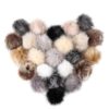 24PCS Faux Fur Pom Poms for Crafts, 2.8inch Pompoms with Elastic Loop