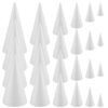 24 Pcs Foam Cones for Crafts, Styrofoam Cones Set for Christmas Tree DIY Projects, Lightweight EPS Material, Crafting Decorations, Assorted 3 in to 12 in Sizes for Holiday Decor