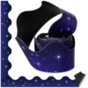 24PCS Galaxy Magnetic Bulletin Board Borders Starry Sky Scalloped Classroom Border Trim Night Sky Whiteboard Magnets Back to School Decorations for Classroom Office Home Space Themed Chalkboard Decor