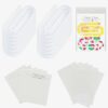 24PCS Jumbo Sublimation Paper Clips Blanks with Package Cards Bags 4x2 Inch