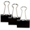 24 Pcs Medium Binder Clips 1.25 Inch Black Steel Paper Clamps 145 Sheet Capacity Office School Document Organizer Supplies for Home use