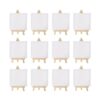 24 Pcs Mini Easel Set, 5 Inch with 3x3 Inch Canvas for Painting