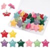 24Pcs Star-Shaped Decorative Thumb Tacks Colorful Star Thumb Tacks