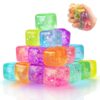 24 Pcs Stress Balls Squishy Squeeze Fidgets, Ice Cube Squeeze Relief, Summer Stress Relief Birthdays Gifts for Adults