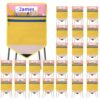 24 PCS Yellow Chair Pockets for Classroom, 17x20 Inch Large Seat Sacks with Pencil Design & Name Tag, Teacher Supplies for Desk Organization, School Chair Organizer Storage (Bright Yellow)