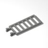 24 Piece Bar 7x3 with 2 U Clips (Ladder), Dark Gray, Compatible with Lego Parts 6020