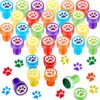 24 Pieces Dog Paw Print Stamp Self Inking Teacher Mini Colorful Stamp Party Favors Assorted Set for Classroom Party Educational Learning Activities